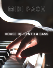 Load image into Gallery viewer, House of Synth & Bass Midi Pack Vol.1