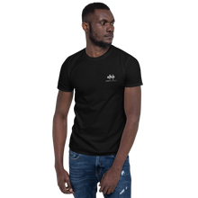 Load image into Gallery viewer, Short-Sleeve Unisex Black Colour T-Shirt White Logo