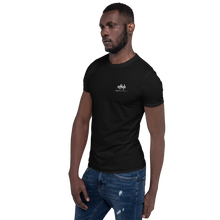 Load image into Gallery viewer, Short-Sleeve Unisex Black Colour T-Shirt White Logo